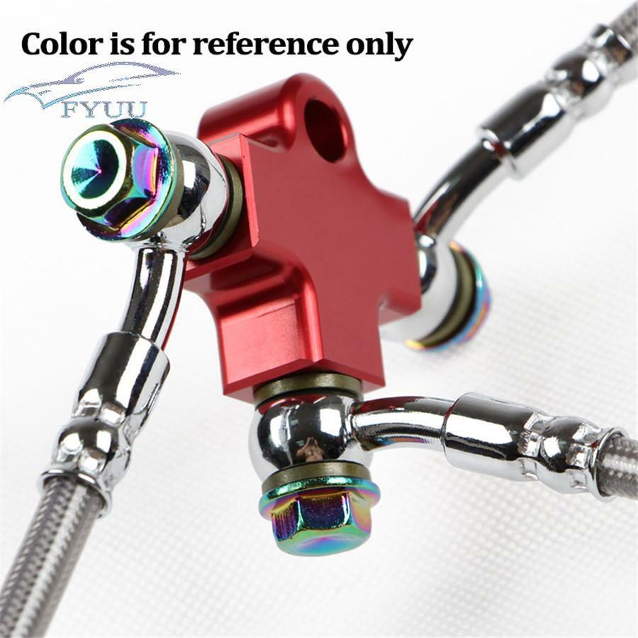 Hydraulic Brake Hose Pipe Tee Black Connector 3way For Dirt Pit Bike ATV System
