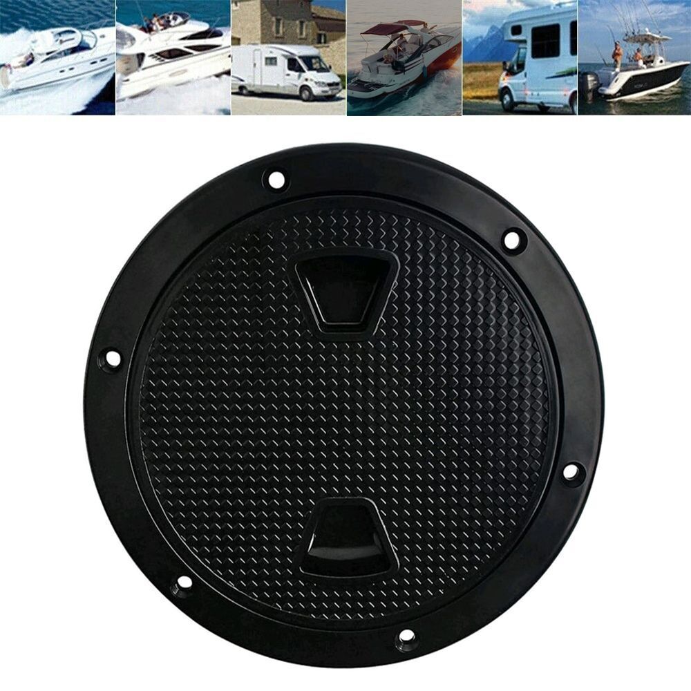 White Non-slip Round Access Hatch Deck Cover Lid Boat Marine Sailing Inspection
