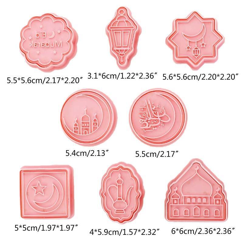 Eid Mubarak Cookie Cutters Set for Baking Bread Cutter Soft Fruit Cutter