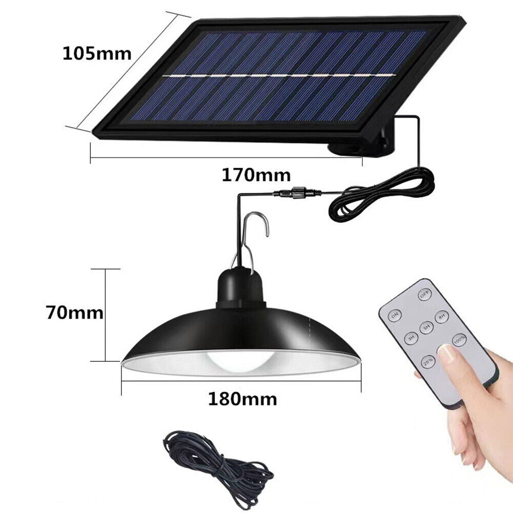 Solar LED Pendant Lights Outdoor Garden Wall Chandelier (Single Head White)
