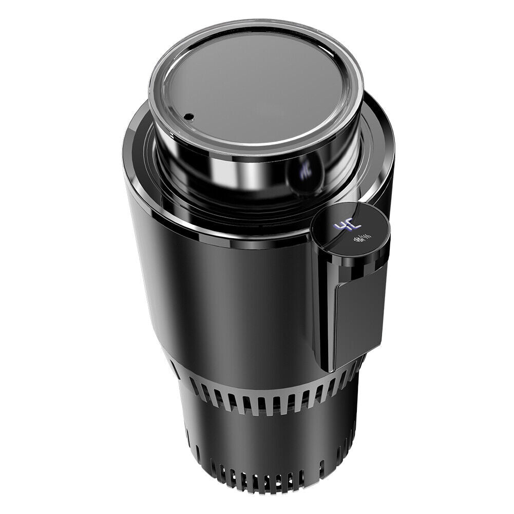 12V 2 in 1 Car Cup Holder Cooler Warmer for Drink Can Baby Bottle (Black)