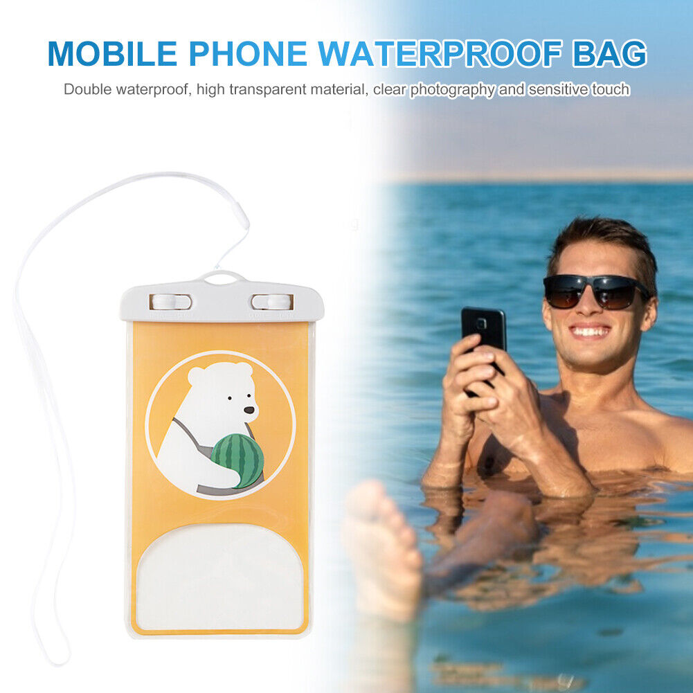 Universal Cartoon Phone Waterproof Bag Touch Screen Sealing Pouch (Bear)