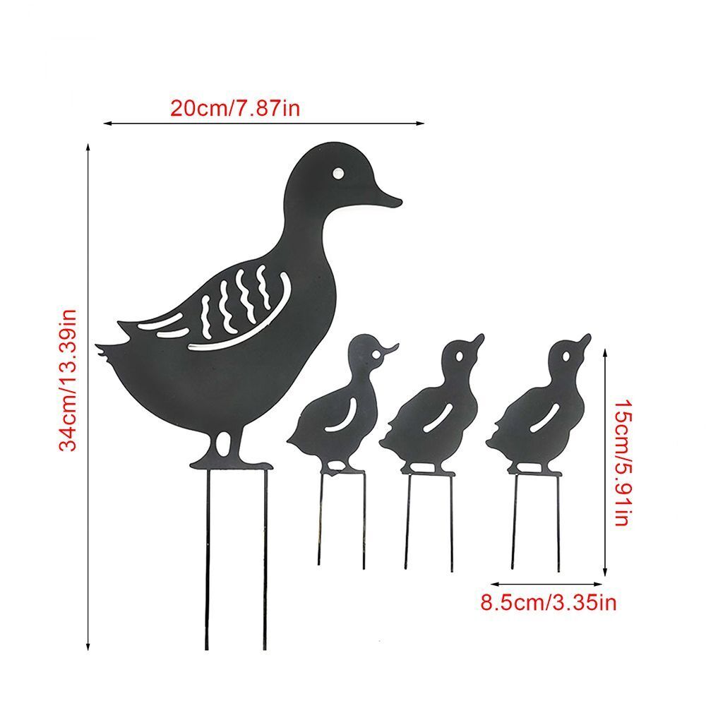 Plug-in Posts Standing Duck Decoration Lovely Duck Silhouette Silhouette Stakes