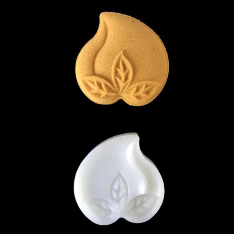 30g Peach Cookie Stamps Thickness Adjustable Moon Cake Mold Hand Press Cutter