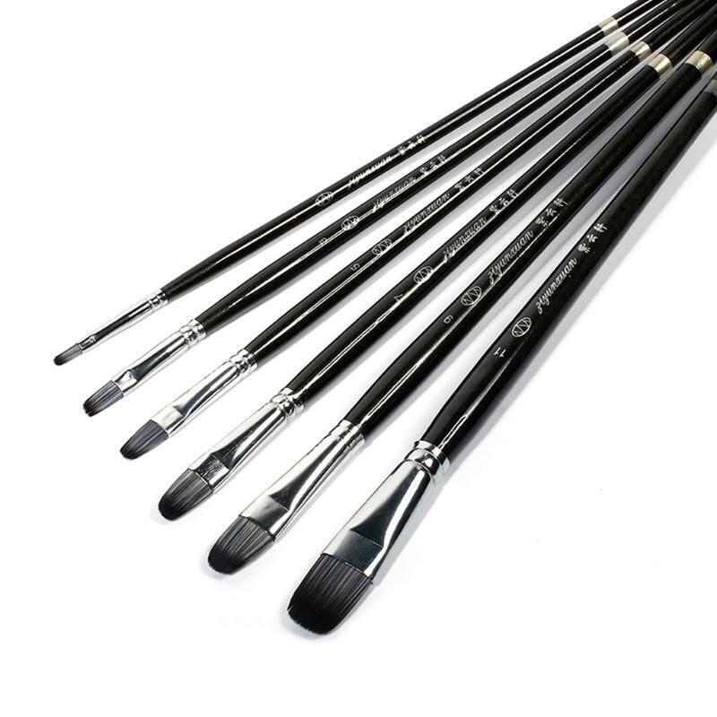 6Pcs Brushes Set for Art Painting Oil Watercolor Drawing Craft DIY Kid Artist