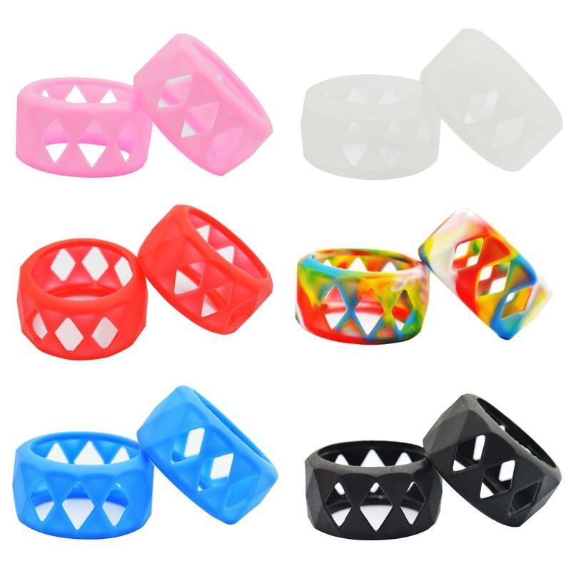 6Pieces/set Silicone Anti Slip Ring Non-Skid Band Ring Soft Protection Sleeve