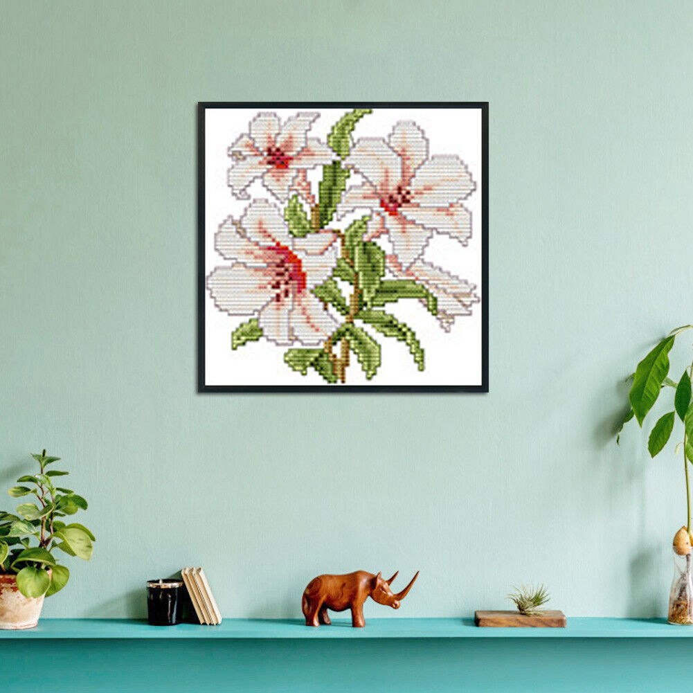 Flower Cross Stitch Kits DIY Stamped Embroidery 11CT Home Decoration (H449)