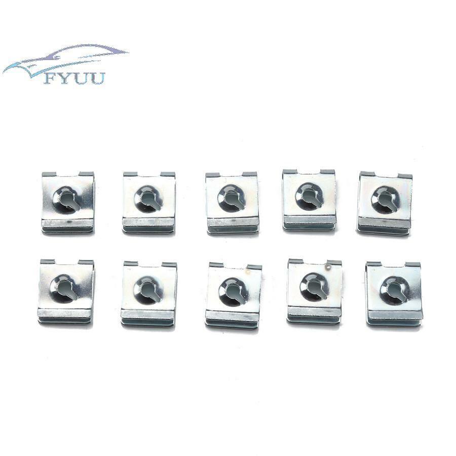 100PCS Interior U Nuts Self Tapping Screw Spire U Clips Fasteners Car Trim Panel