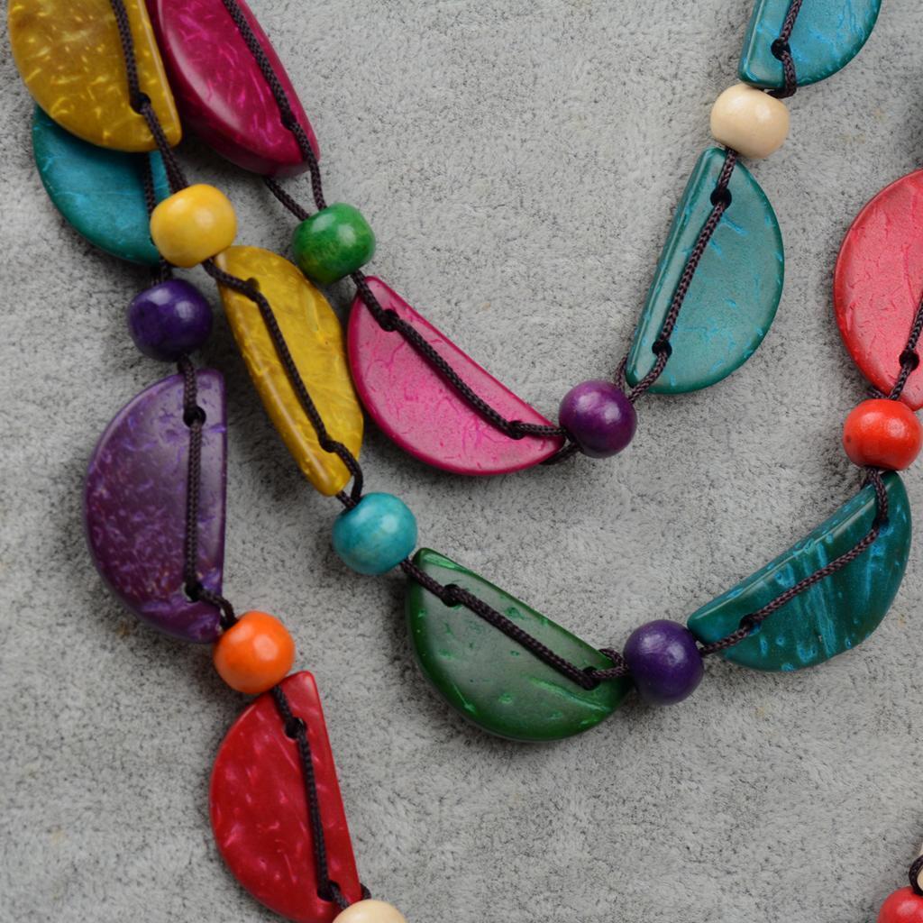 Ethnic Multi-layer Coconut Shell Beaded Necklace for