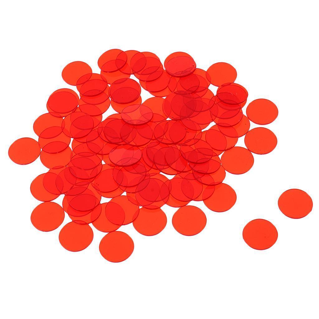 2000pcs Bingo Chips Counters Playing Card Board Game Teaching Aid Blue Red