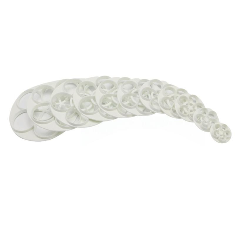 11 PCS Cookie Cutter Set Rose Flower Cookies Cutter Plastic Fondant Baking Mould