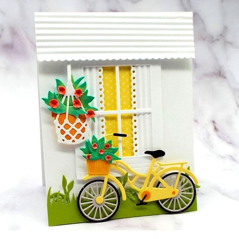 Bicycle Metal Cutting Dies Stencil DIY Scrapbooking Album Paper Card Template