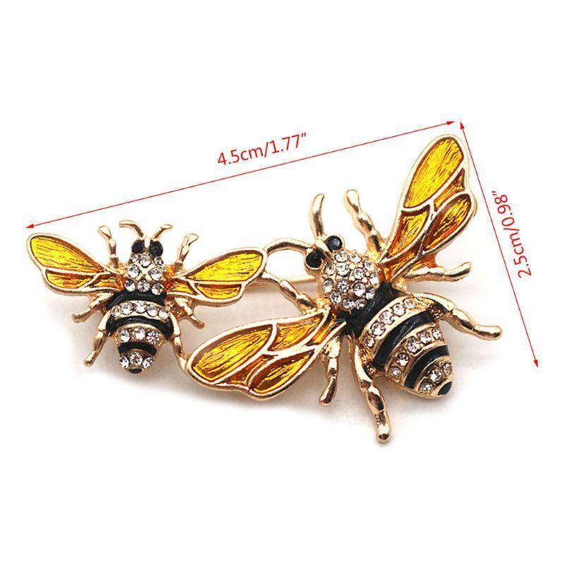 Delicate Sweater Collar Dresses Bee Brooch Bee Diamond Insect Pin for Women Girl