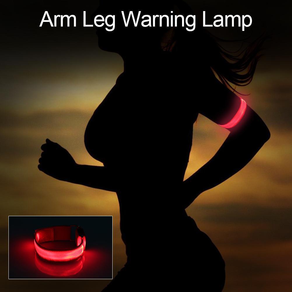 Outdoor Sports Night Running Light Jogging LED Arm Leg Warning Lamp(Red)