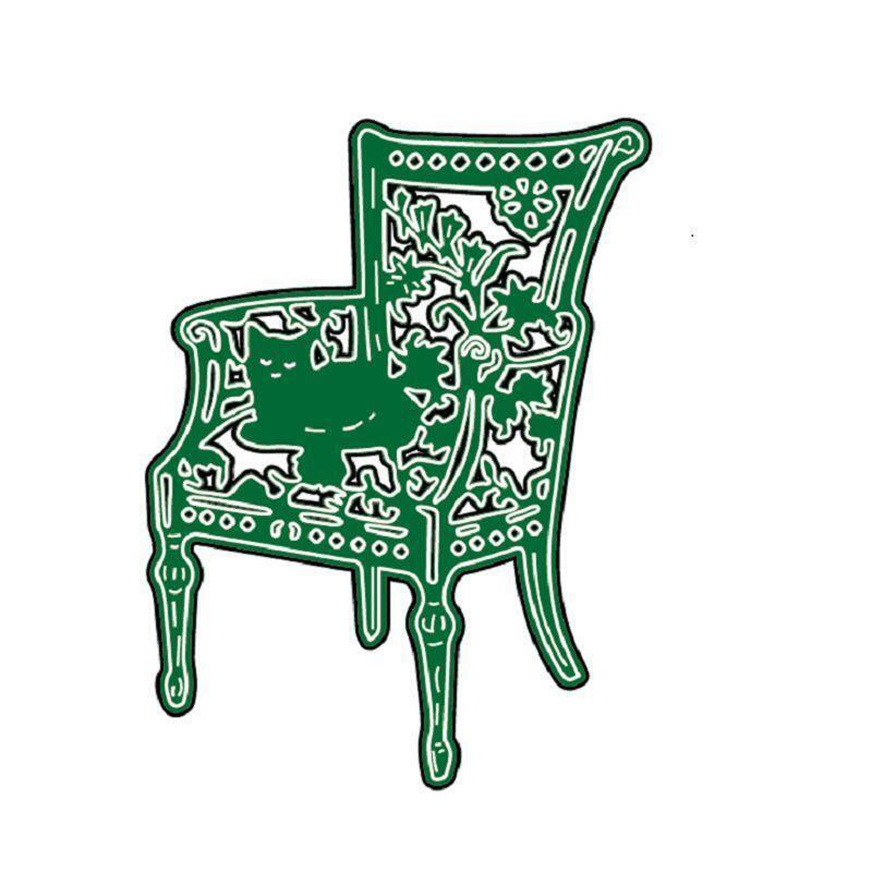 Chair Cat Metal Cutting Dies Stencil Scrapbooking DIY Album Stamp Paper Emboss