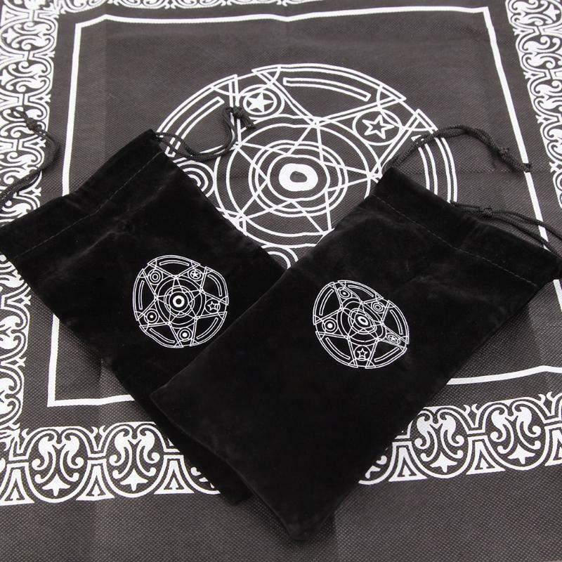 Tarot and -Dice Bag  Velvet  Satin Drawstring Pouch Ideal Size for Tarot Cards