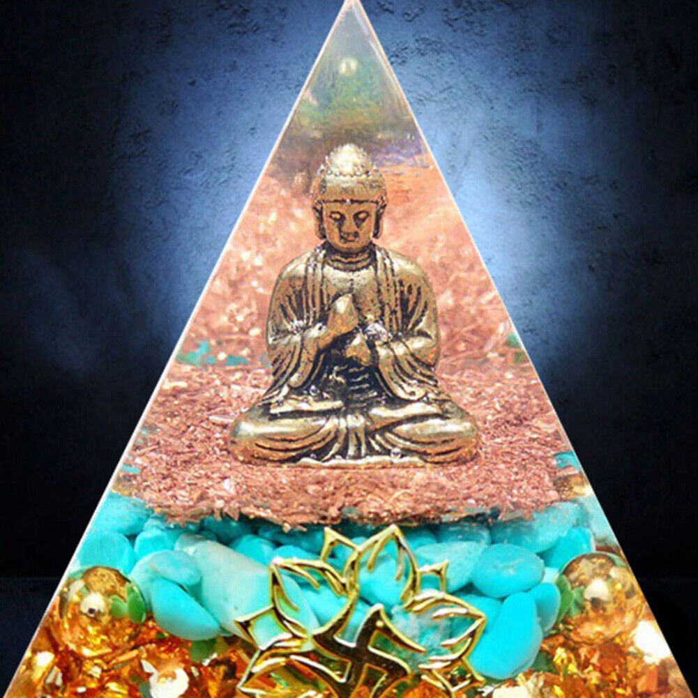 Natural Crystal Pyramid Healing Stone Chakra Reiki Home Office Decor (I)