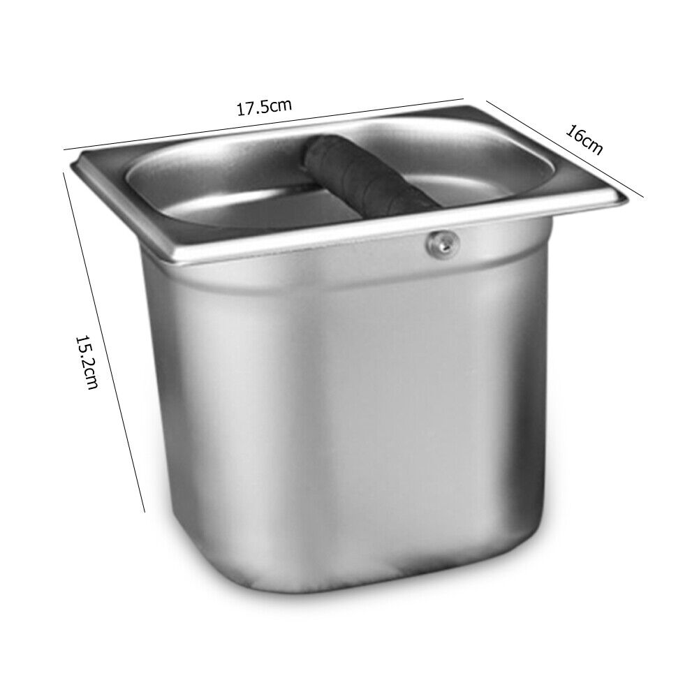 Stainless Steel Coffee Residue Knock Box Coffee Grounds Grind Bucket (B L)