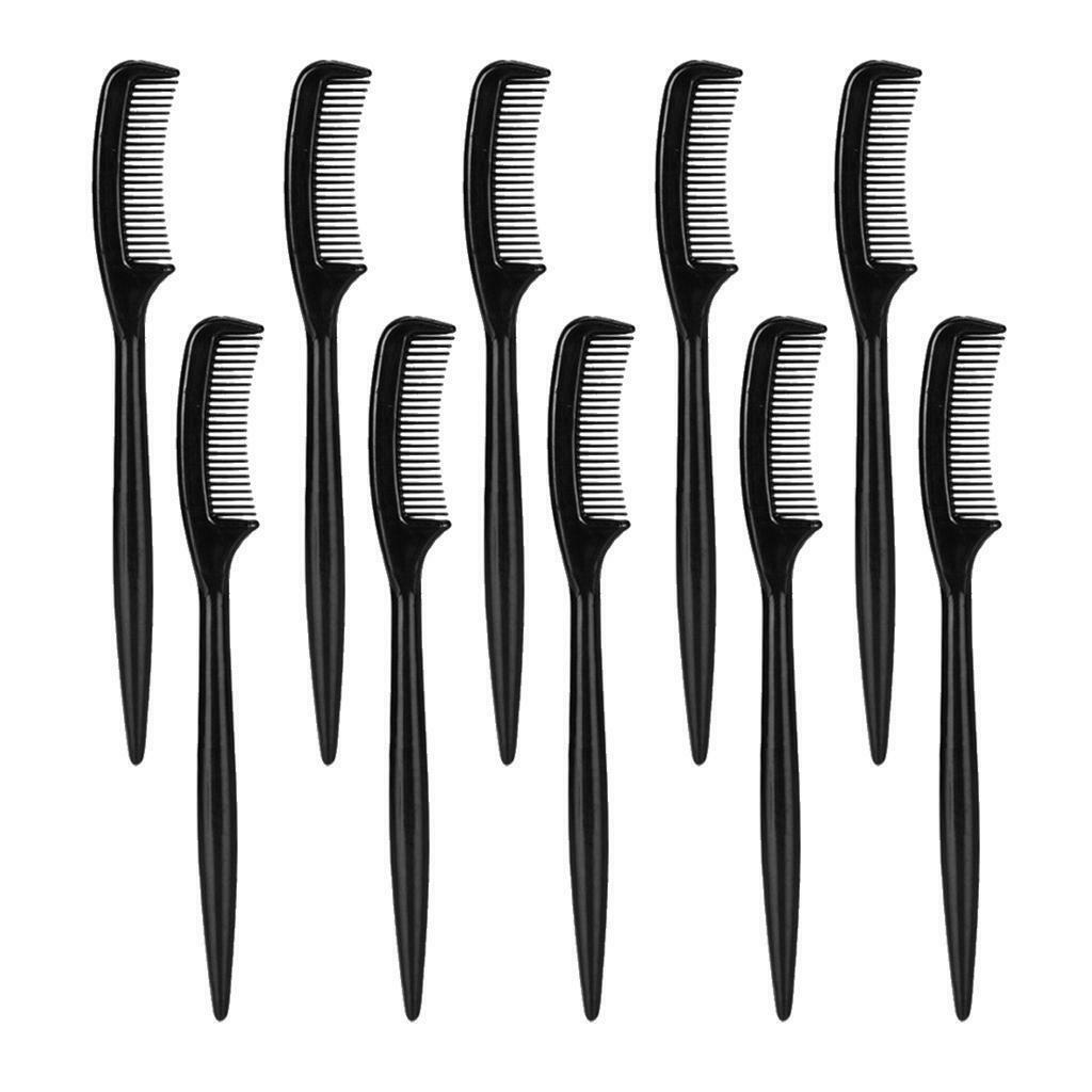 10Pcs Travel  Plastic Eyebrow Extension Combs Cosmetic Tools Black