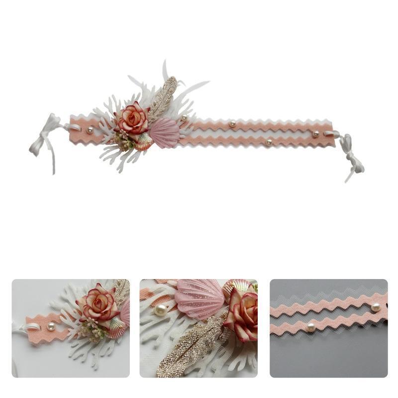 Bohemia Headpiece Flower Shell Hair Band Seaside Tiara Jewelry for Ceremony