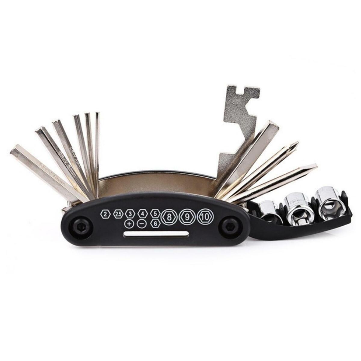 Multi-Functional  Bicycle Repair Tool Kit : 16-in-1  Wrench,