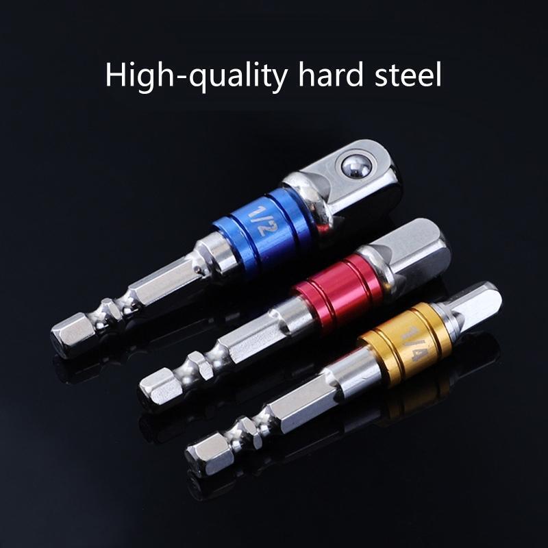 Universal Drill Bit Holder Flexible Drill Bit Extension Rod Set  Carbon Steel
