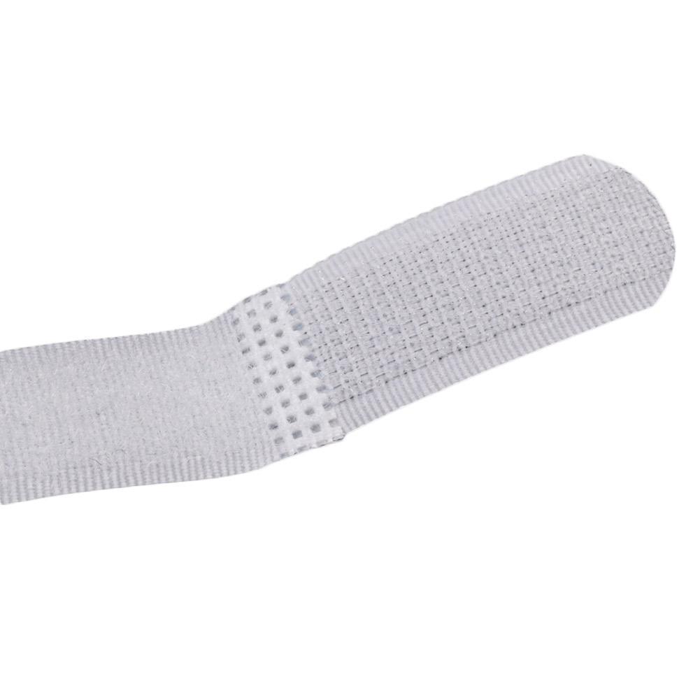 10pcs Fishing Rod Tie Strap Suspenders Fastener Hook Loop Ties Belt (White)