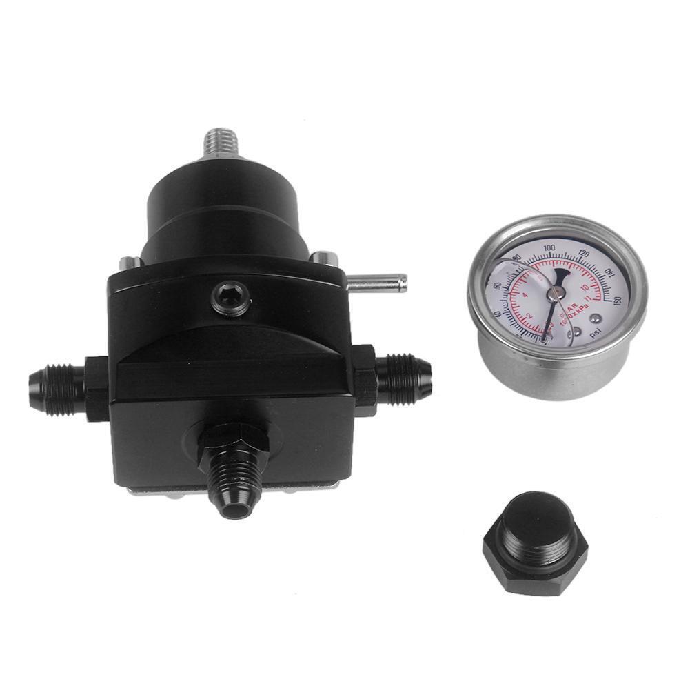 PSI Adjustable Fuel Pressure Regulator -6AN Fitting 1/8 NPT Port with Gauge