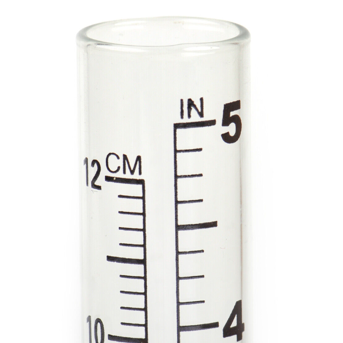 5" Capacity Glass Rain Gauge Tube Rainfall Measure Pipe Outdoor Home Garden Li