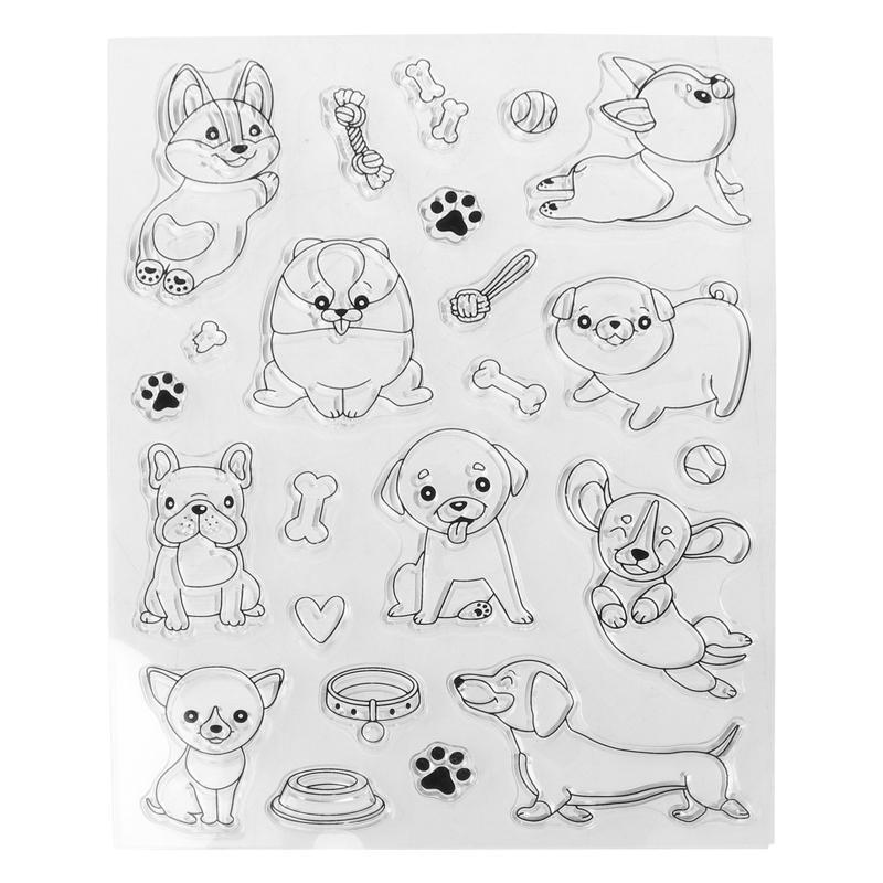 DIY Cutting Dies Stencil + Clear Rubber Stamps for Scrapbooking Embossing Paper