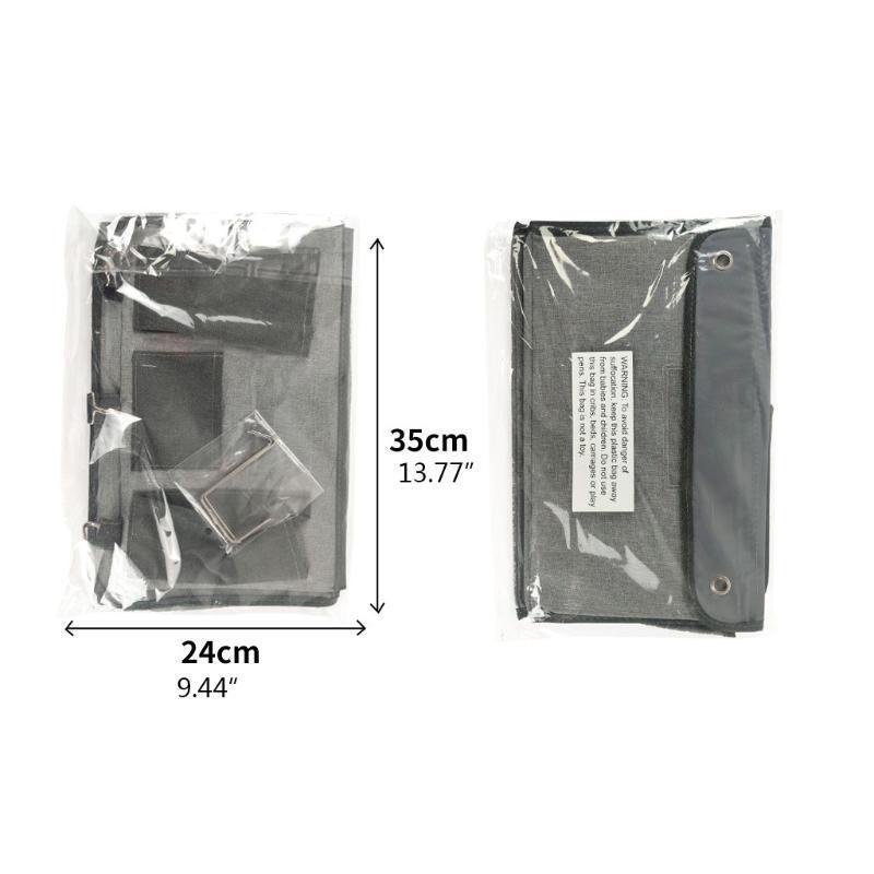 Punch-free Door Wall Hanging File Mail Organizer Bag with 2 Metal Hanging Hooks