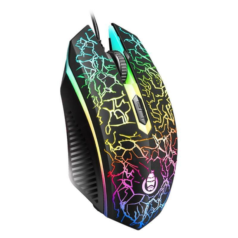 Wired USB Optical Mouse Corded Mouse Gaming Luminous Business Office Laptops