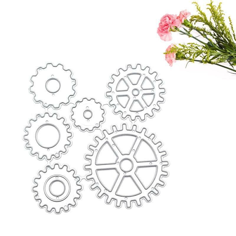 Puzzle Embossed Gear Template Carbon Steel Cutting Dies DIY Scrapbooking cards