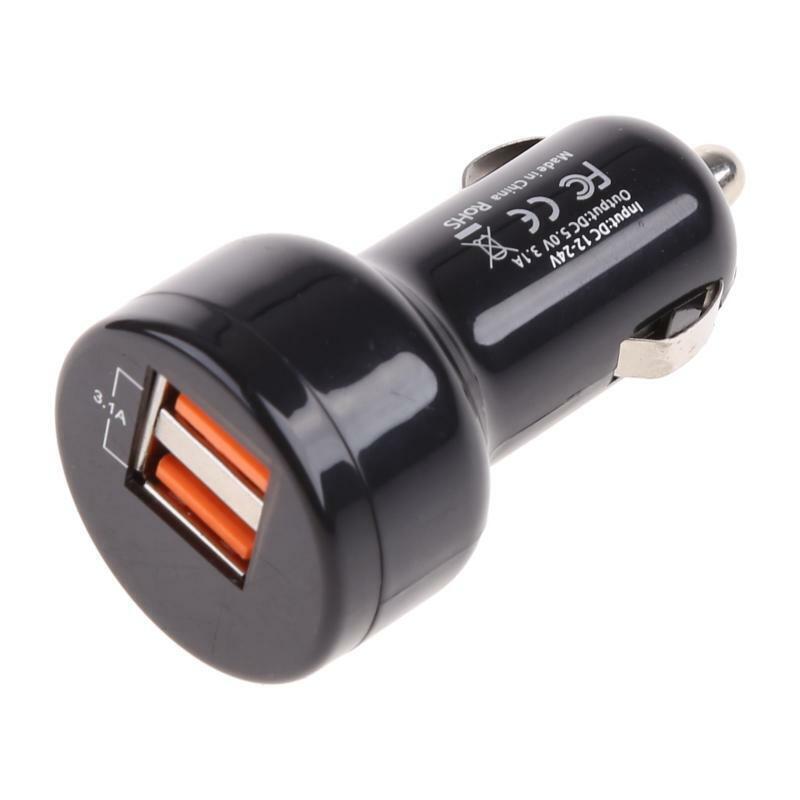 USB 3.1A Socket Dual Port 12-24V Car Charger for Tablet PC/Navigator/PDA/PSP/MP3