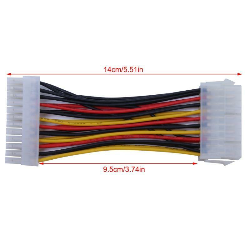 1PC ATX 20-Pin Femle to 24-Pin Male Power Supply Adapter Cable for Laptop PC