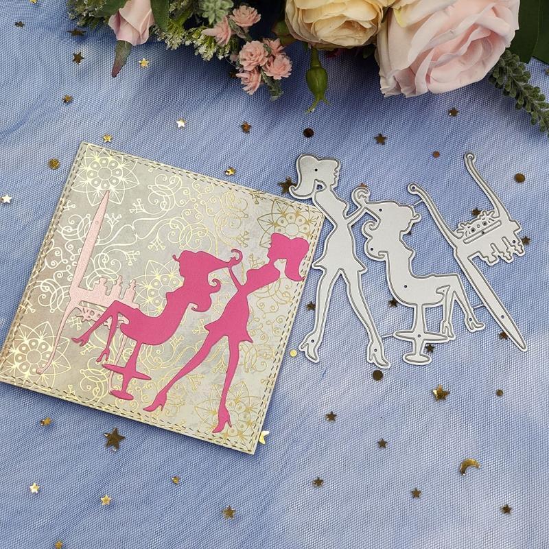 Hairdressing Metallic Cutting Dies Exquisite Scrapbooking Embossing Template