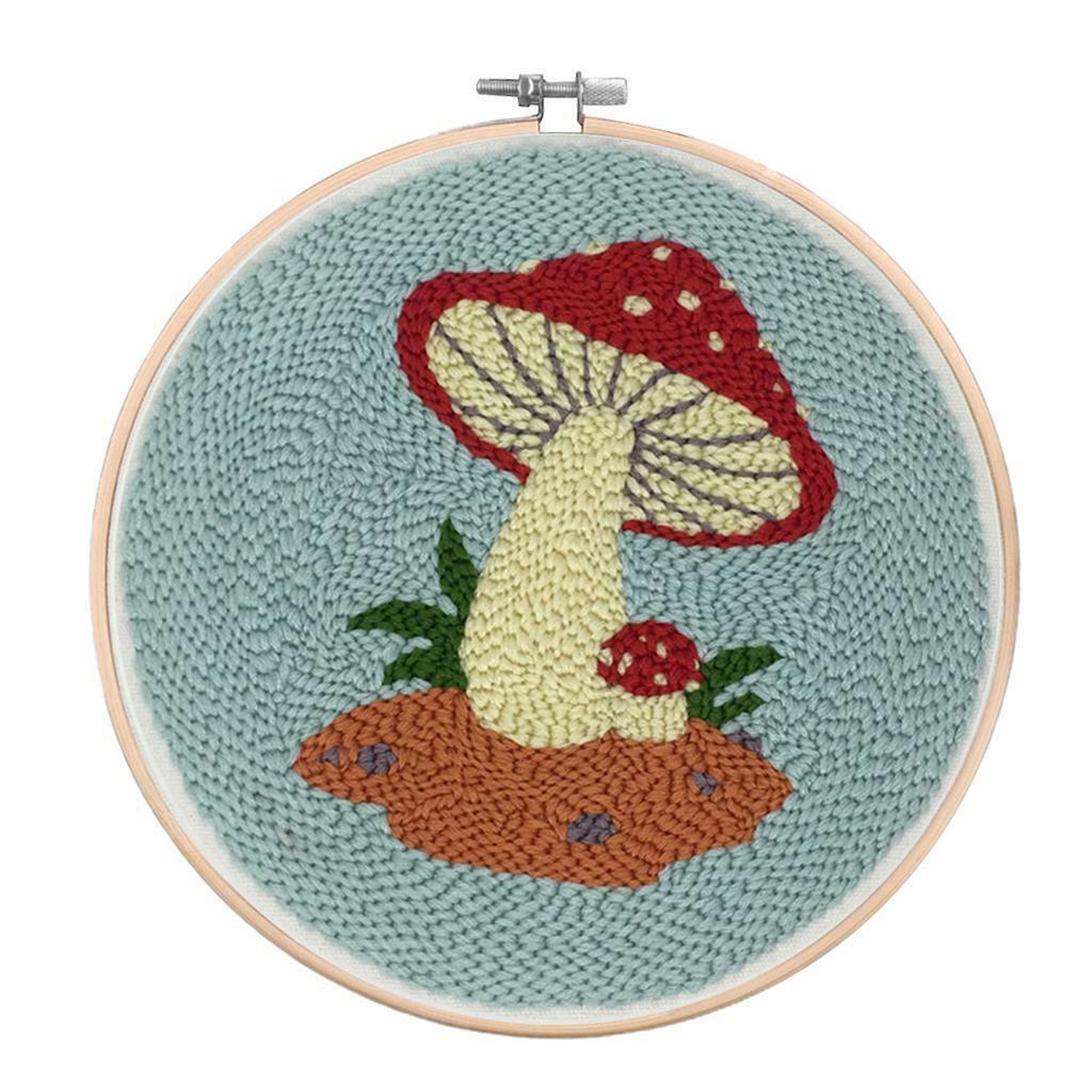 2pcs Punch Needle Embroidery Kit with Punch Embroidery Pen for