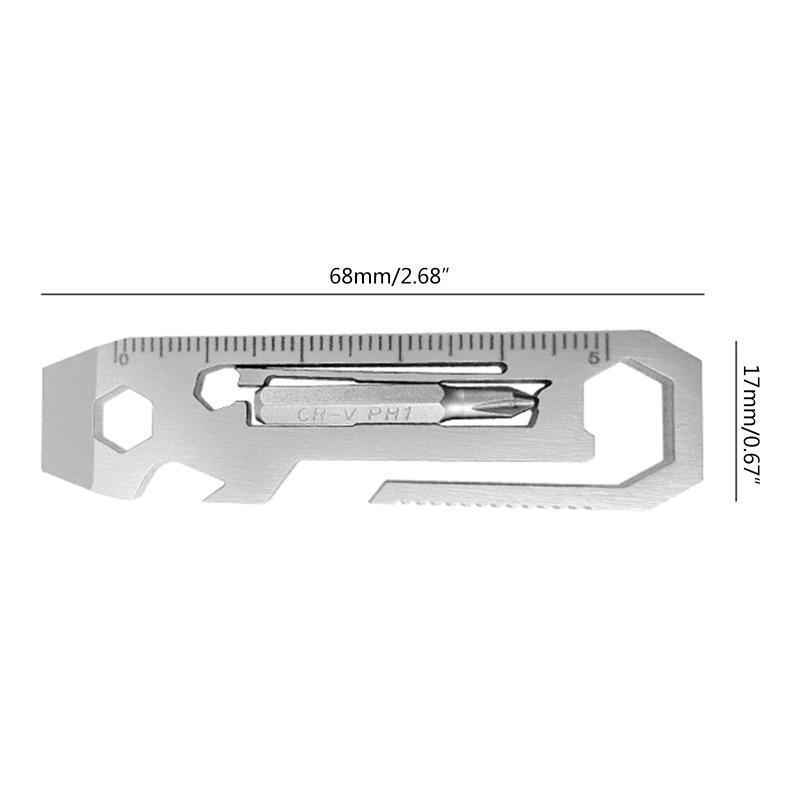 Upgraded Pocket Multitool Bottle Opener Slot-Cross Screwdriver Wrench Outdoor