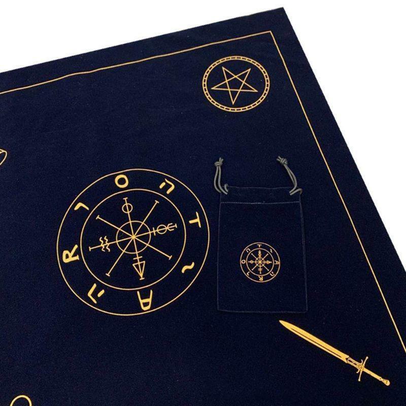 Altar Tarot Cloth Velvet Tarot Cards Tablecloth with Bag Board Game Accessories