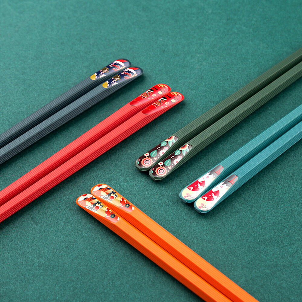 Non-Slip Dishwasher Safe Fiberglass Chopsticks Japanese Style Hexagon design