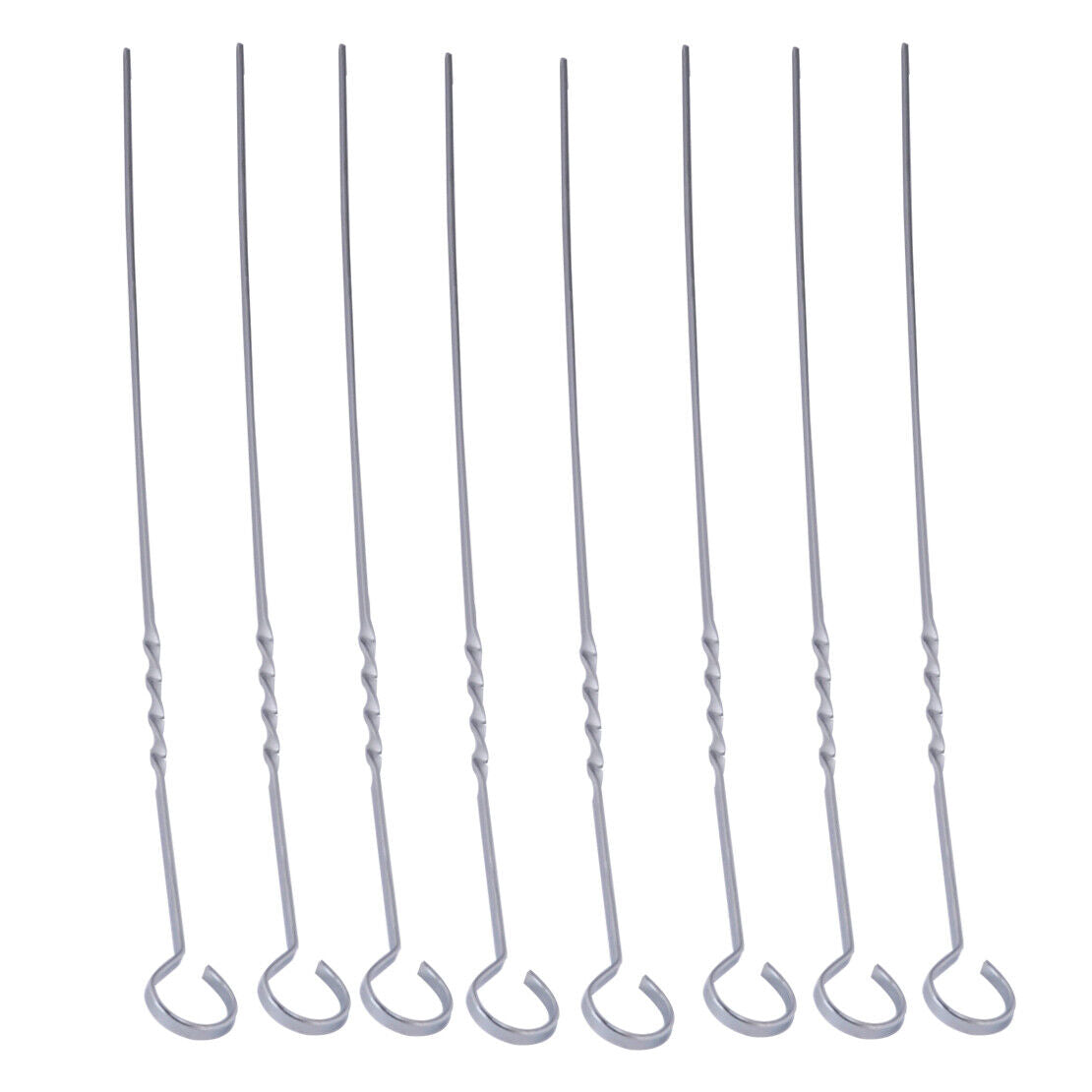 10x 15" Stainless Steel BBQ Skewers Needle Kabob Flat Skewers Sticks Party Li