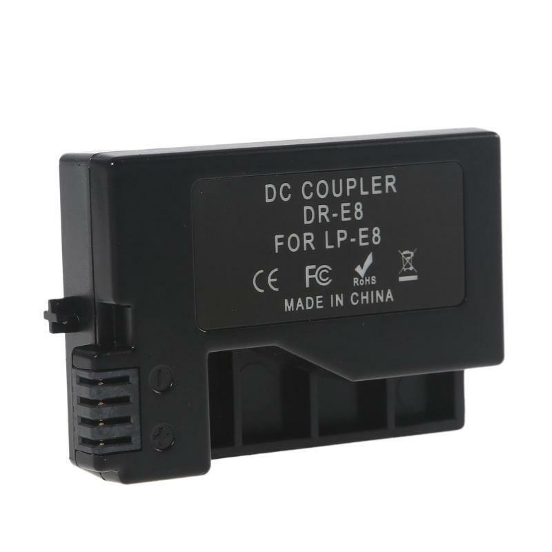 Type-C to LP E8 Dummy Battery for EOS Rebel T2i T3i T4i T5i Camera Power Adapter