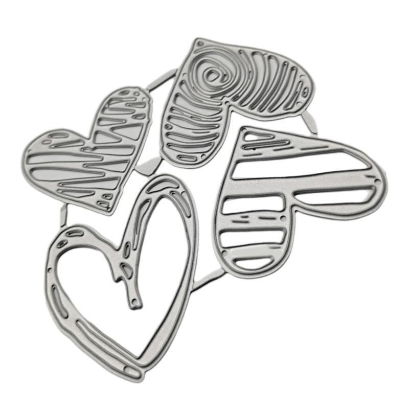 Metal Love Heart Cutting Die Stencil Valentine's Day Die Cuts Embossing Template