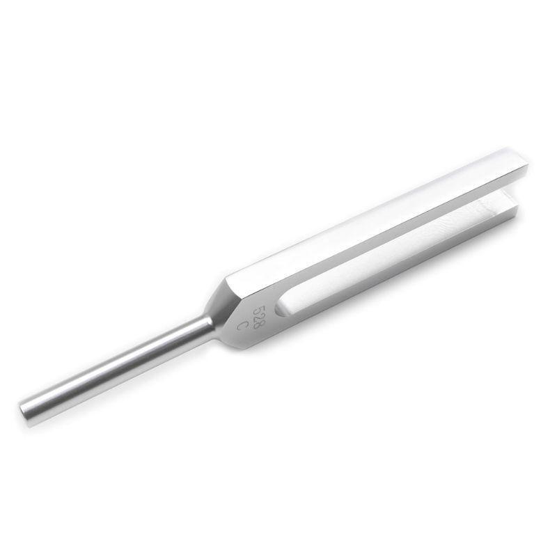 528 Hz Tuning Fork with Silicone Hammer Cleaning Cloth for Healing Relaxation