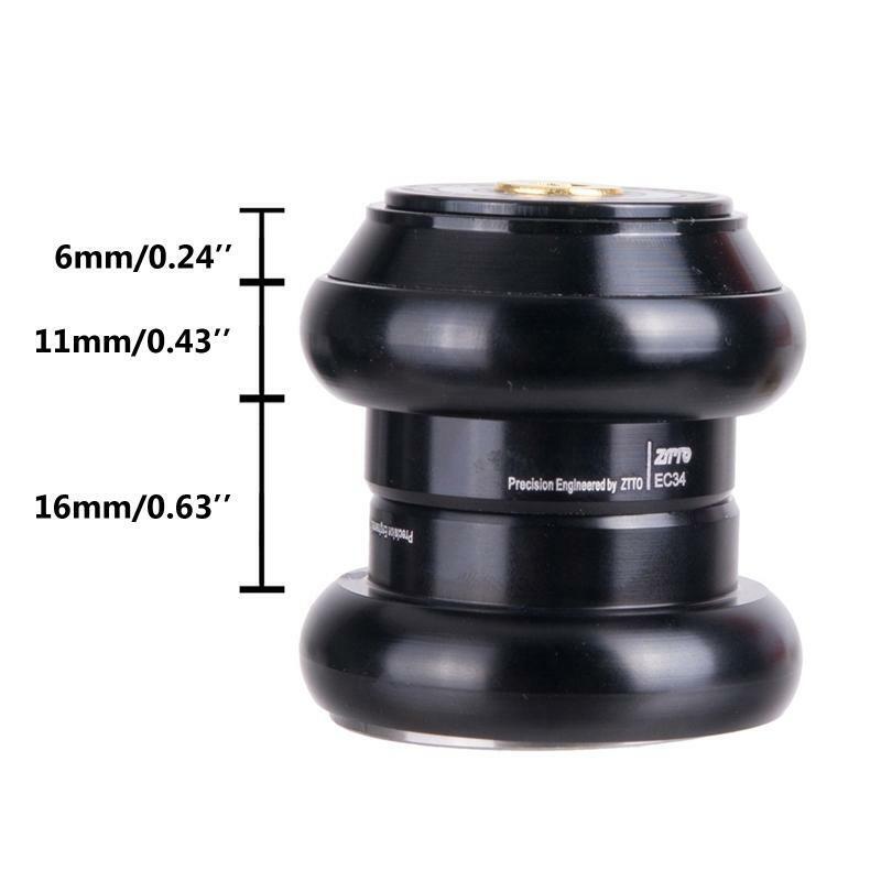 3434s MTB Bicycle Headset 34mm EC34 CNC 1 1/8 28.6 Straight Tube Fork Headset