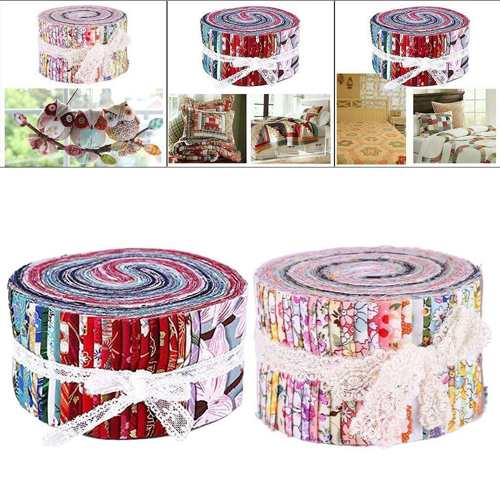 72Pcs  Fabric Strips 2.5 Inch DIY Precut Craft Fabric for Patchwork