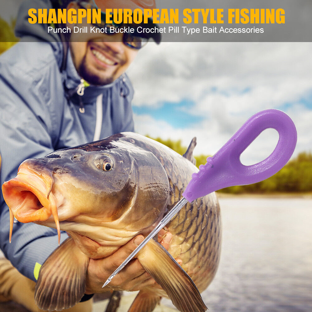 Fishing Boilies Bait Gate Needle for Hair Rig Carp Fishing Tackle (Purple)