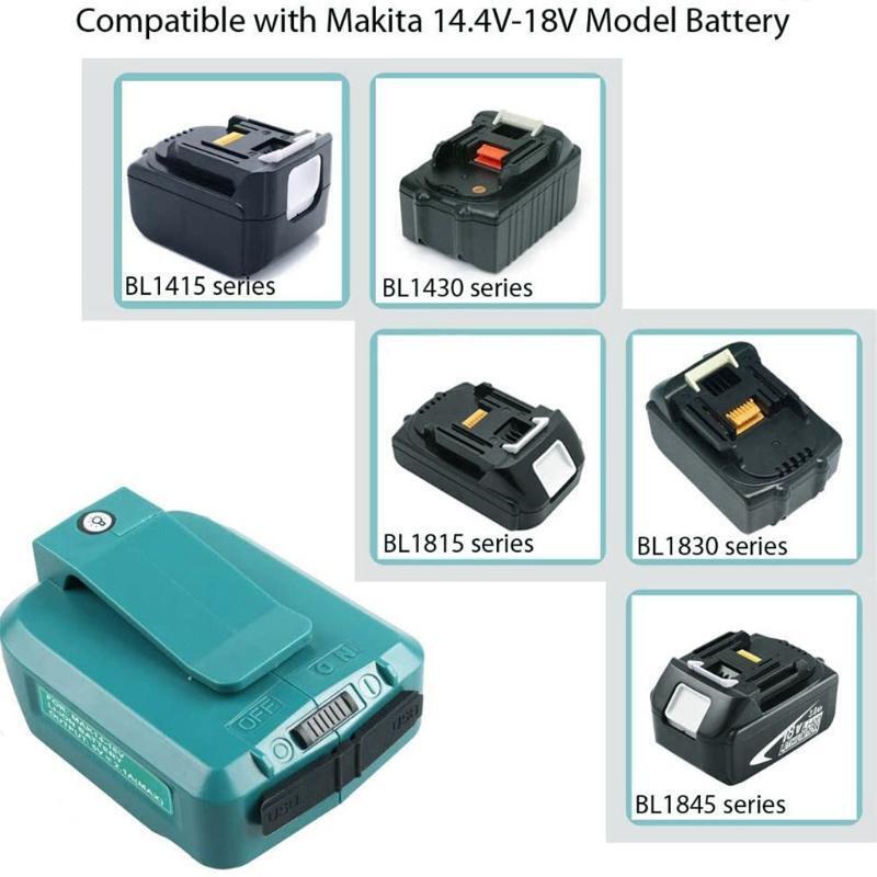 Wearproof Charger Tool Dual USB Converter Port Adapter for ADP05 Li-Ion Battery