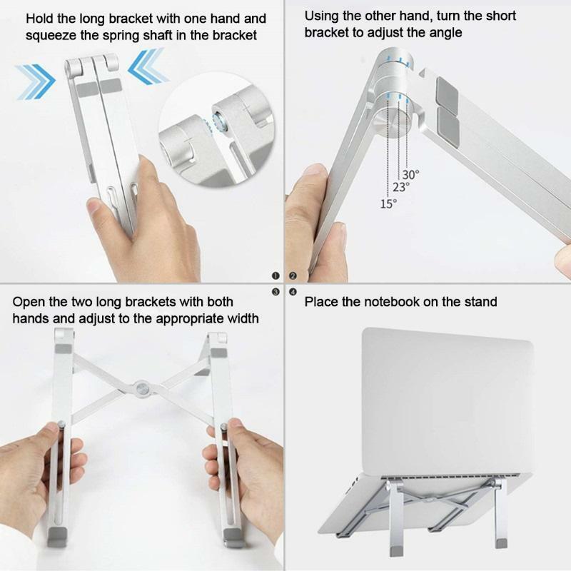 Adjustable Stand Holder for Notebook Laptop PC Base Cooling Riser Alloy Bracket