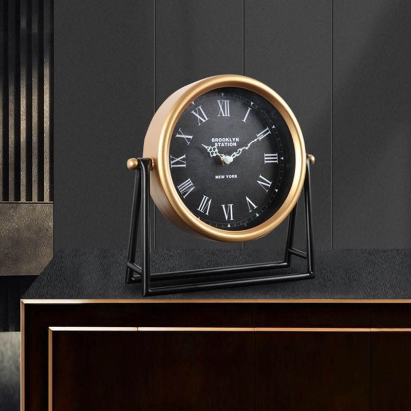 Living Room Desk Clock Home Ornaments Desk Alarm Clock Desktop Clocks For Office